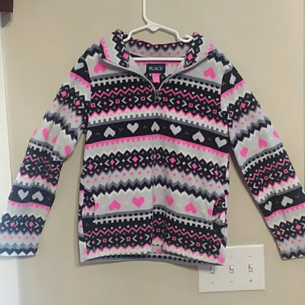 Children's Place quarter zip fleece pullover
